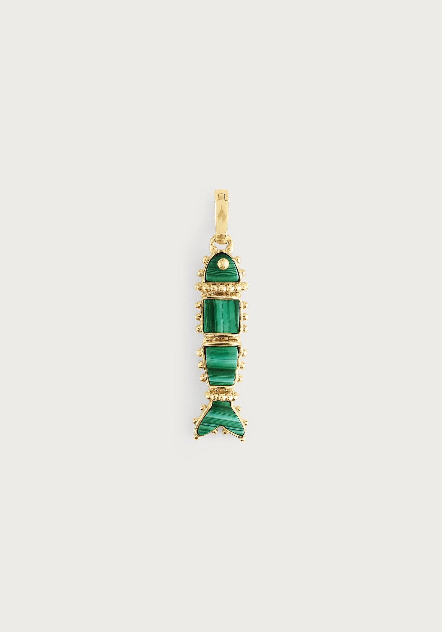 Milos Stone Fish Charm - Malachite