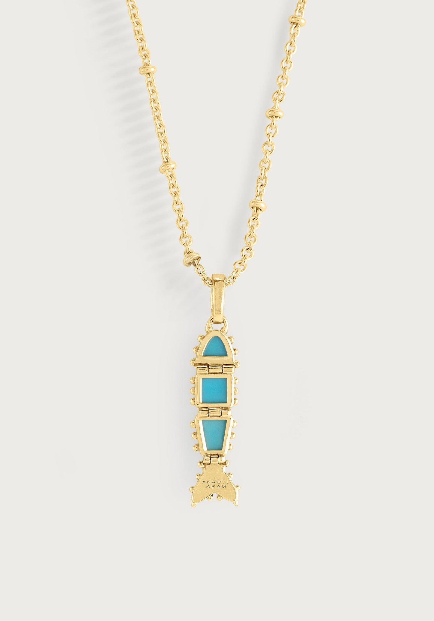 Milos Stone Fish Charm - Turquoise