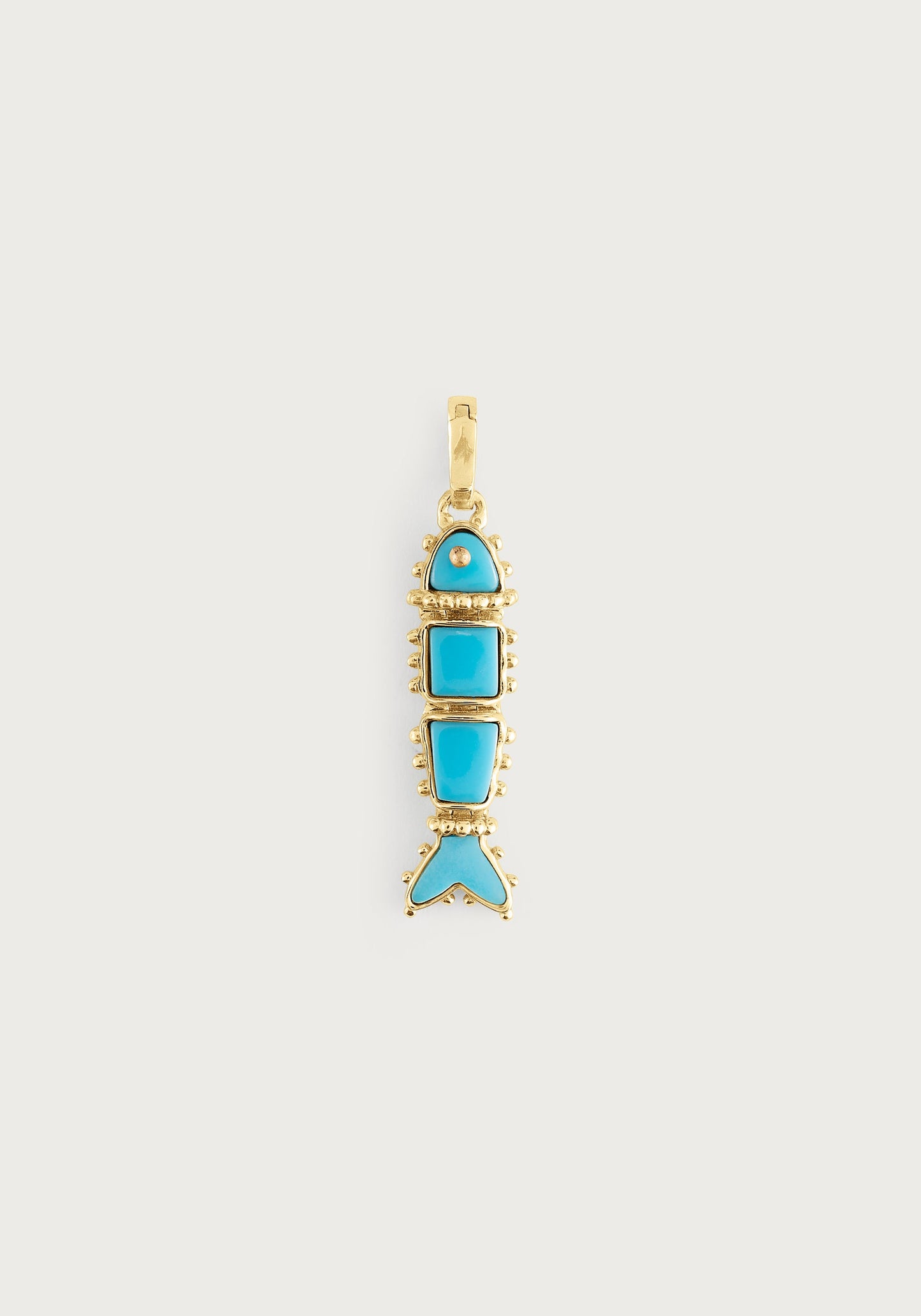 Milos Stone Fish Charm - Turquoise