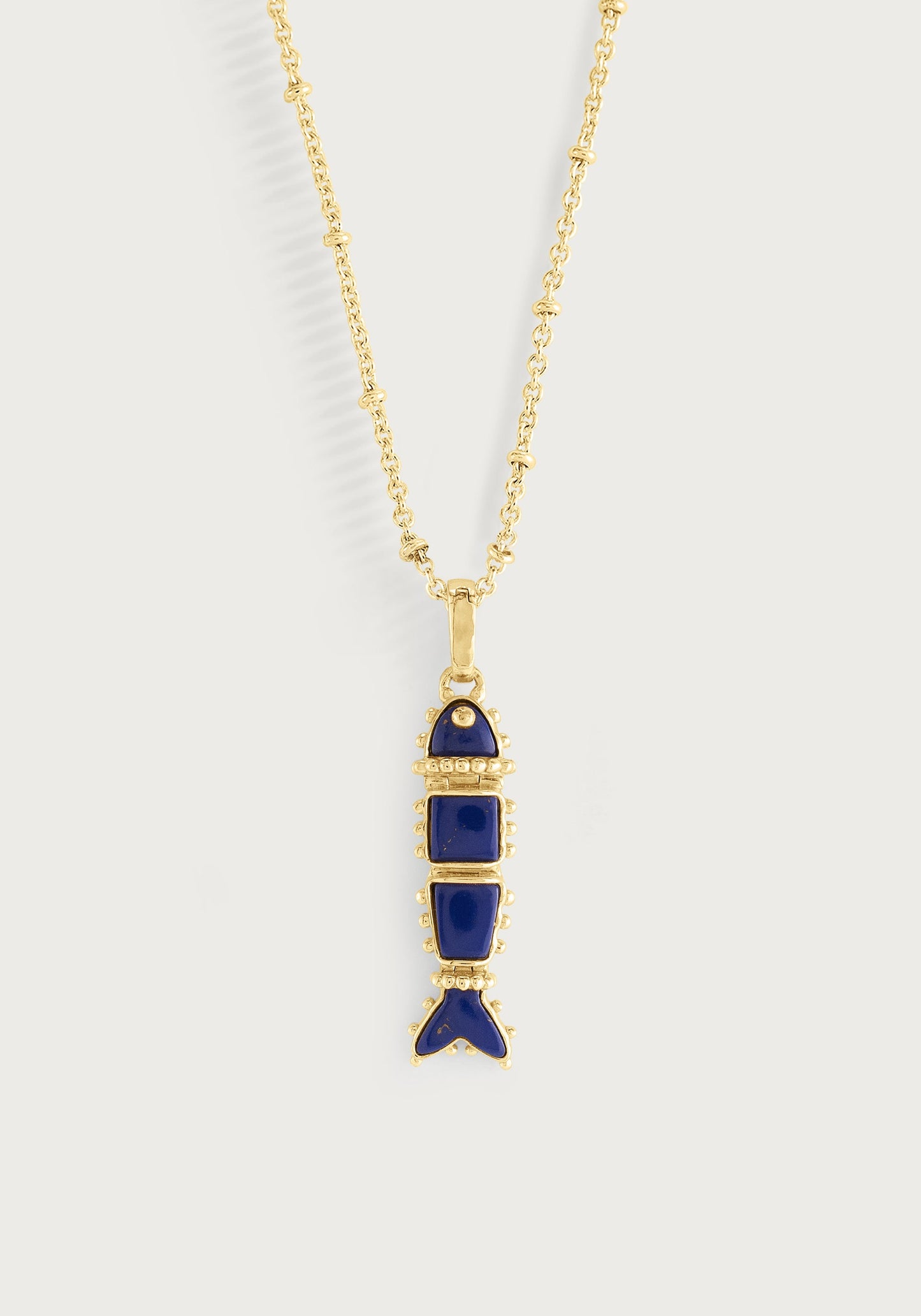 Milos Stone Fish Charm - Lapis