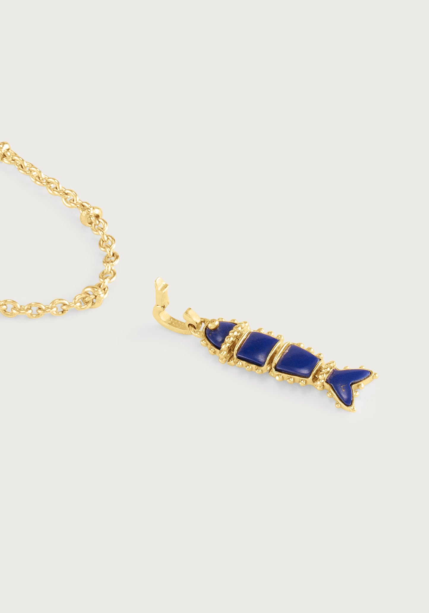 Milos Stone Fish Charm - Lapis