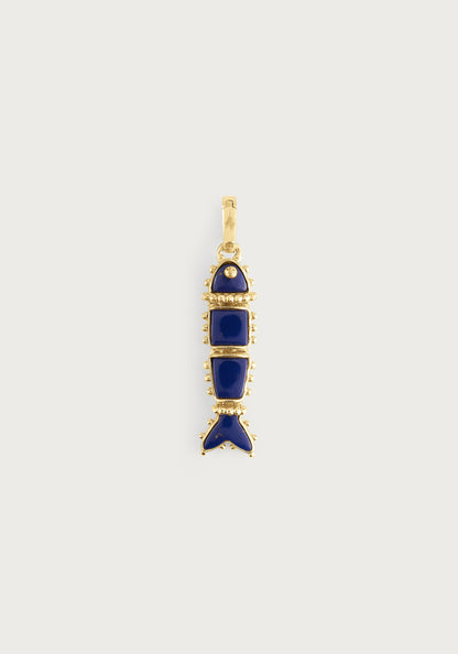 Milos Stone Fish Charm - Lapis