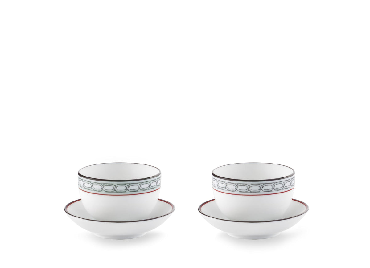 Fortunae Set of 2 Tea Cups and Saucers