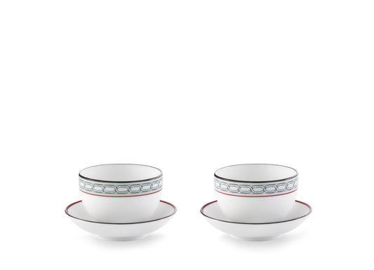 Fortunae Set of 2 Tea Cups and Saucers