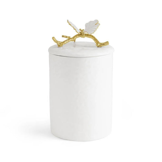 Butterfly Ginkgo Gold Porcelain Canister M