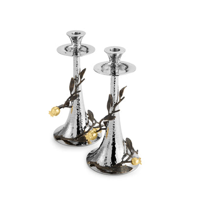 Pomegranate Tall Candleholders Set of 2