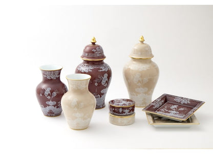 Oriente Italiano Castagna Potiche Vase