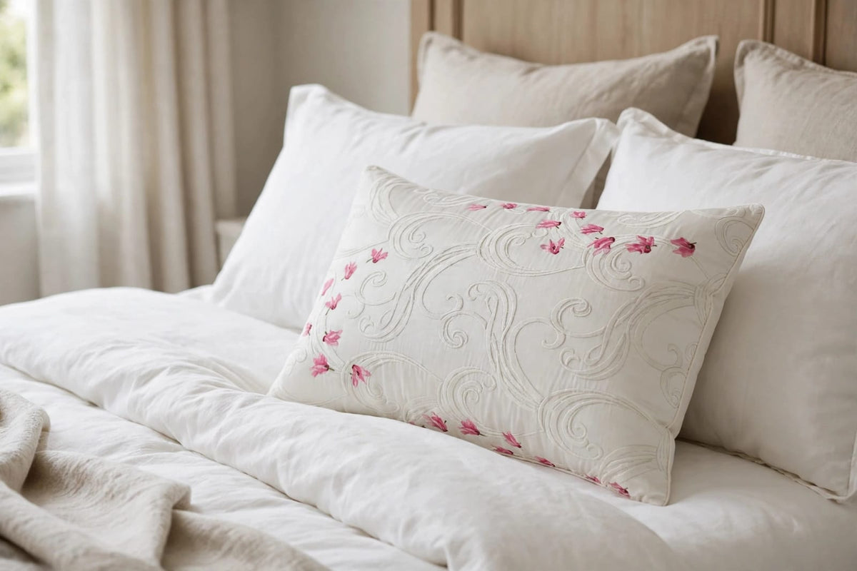 Cyclamen Blanc Pillow Case