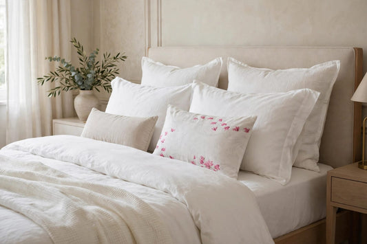 Cyclamen Blanc Pillow Case