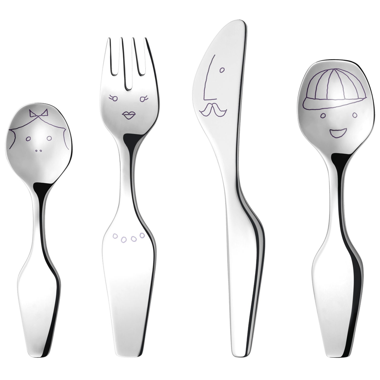 Alfredo The Twist Family, 4 Pcs. Cutlery Set