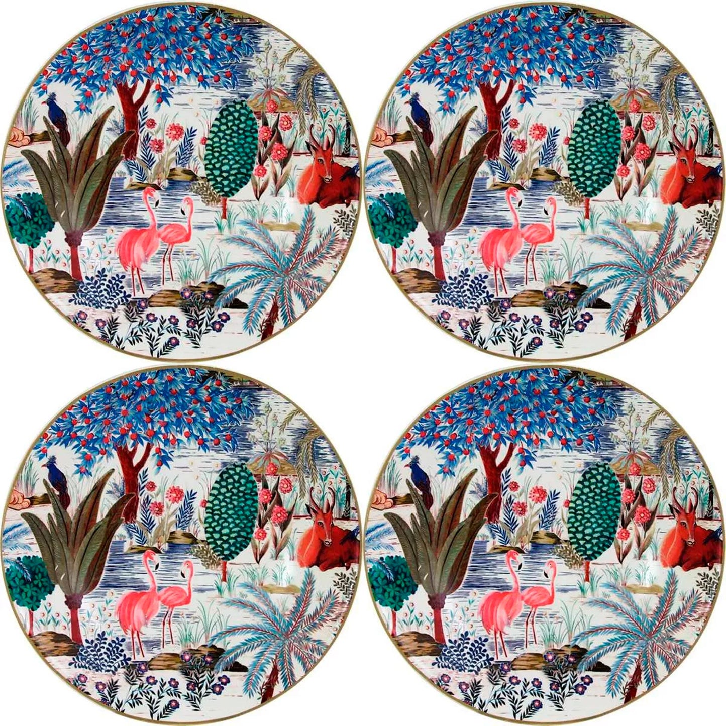 Jardin Du Palais Set of 4 Soup/Pasta Plates