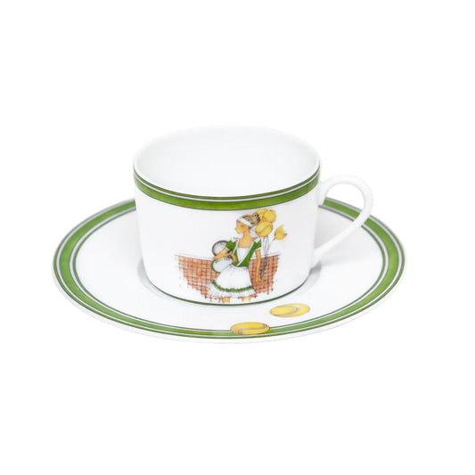 Les Weekends de Mlle Tennis Set of 2 teacups & saucers