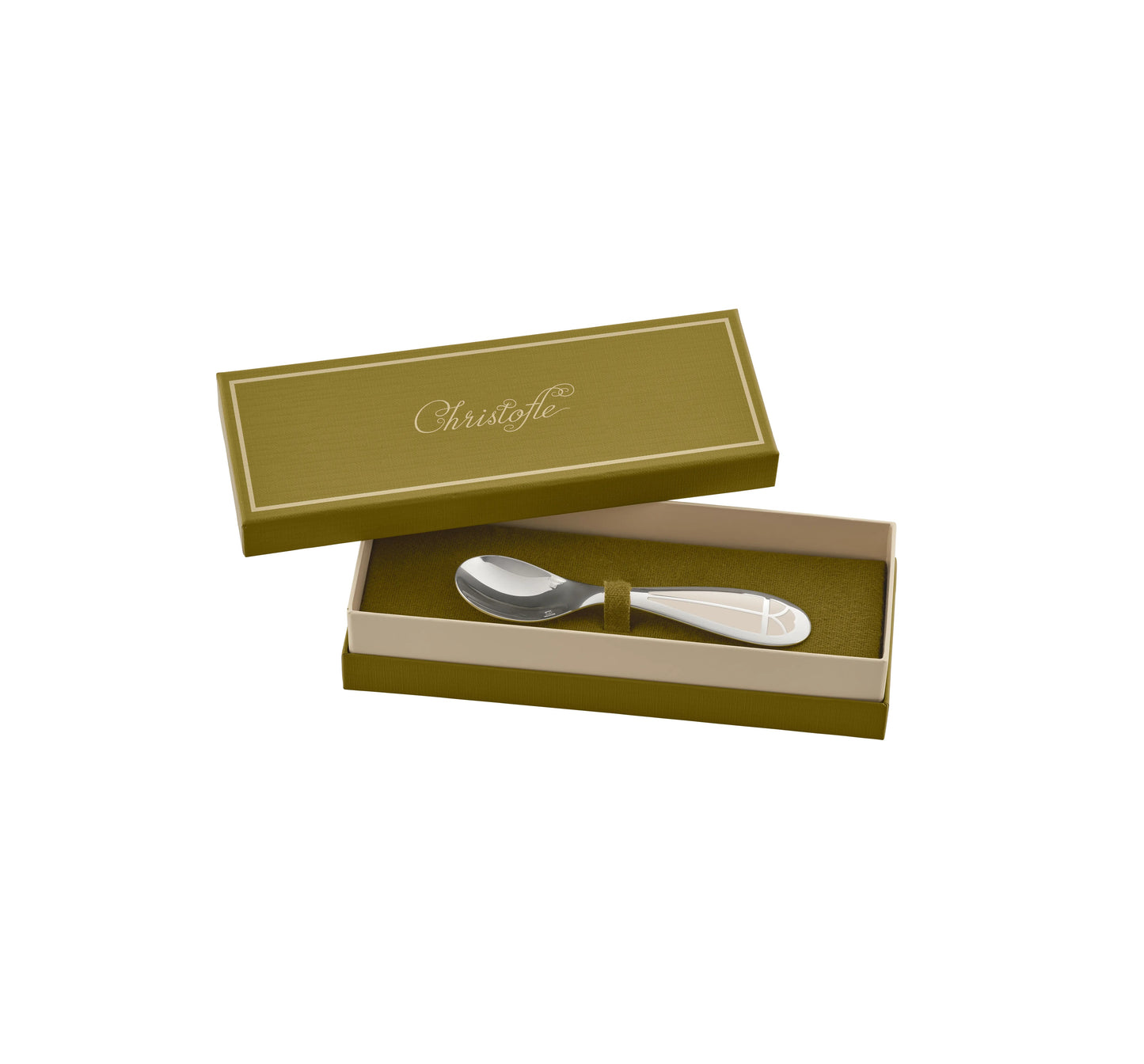 Talisman baby spoon Ivory silver- plated