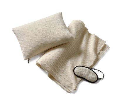 Cashmere Set: Blanket, Pillowcase, Mask