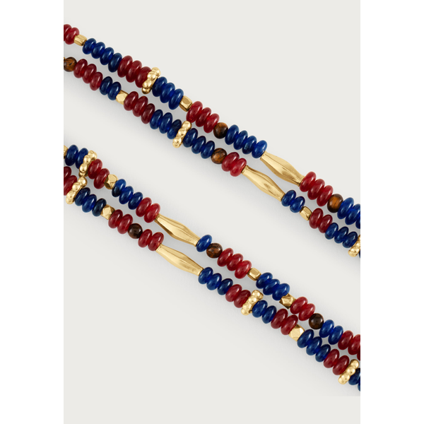 Milos Beaded Necklace - Maroon