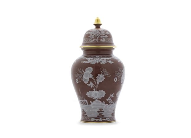 Oriente Italiano Castagna Potiche Vase by Richard Ginori