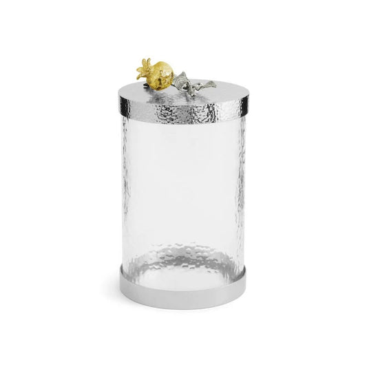 Pomegranate Silver & Gold Canister / S