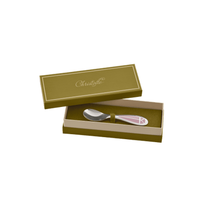 Թալիսման արծաթապատ մանկական գդալ - վարդագույն քվարց