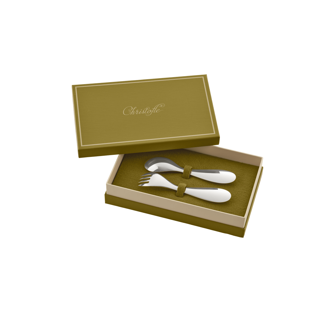 Talisman  Silver-plated Flatware set for baby (2 pieces) - Ivory