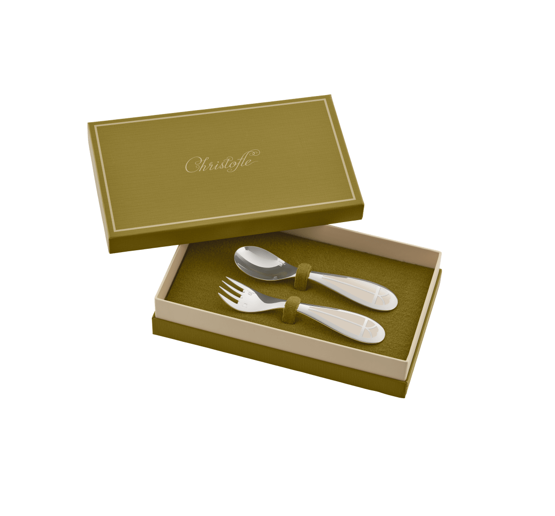 Talisman  Silver-plated Flatware set for baby (2 pieces) - Ivory