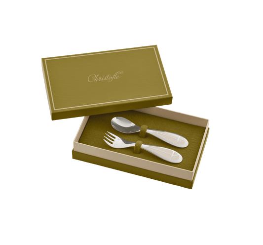 Talisman  Silver-plated Flatware set for baby (2 pieces) - Ivory