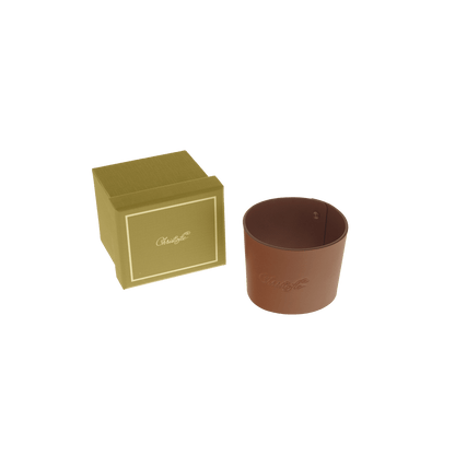 Objets Miroir Cognac Leather Cuff for Coffee Cup
