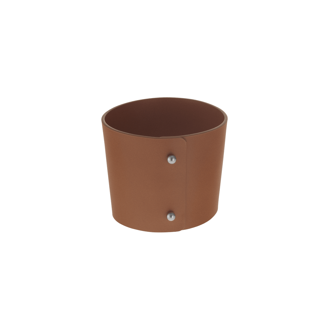 Objets Miroir Cognac Leather Cuff for Coffee Cup