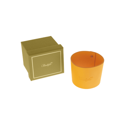 Objets Miroir Yellow Leather Cuff for Stainless Steel Coffee Cup
