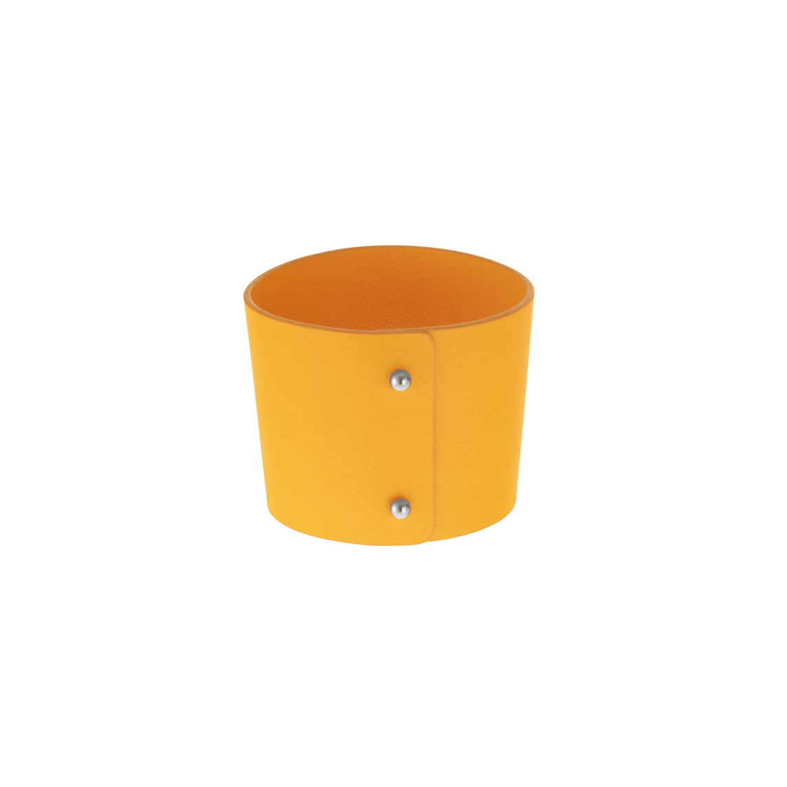 Objets Miroir Yellow Leather Cuff for Stainless Steel Coffee Cup