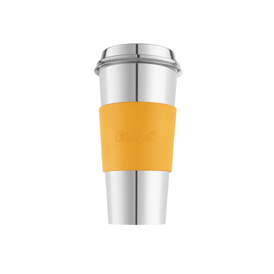 Objets Miroir Yellow Leather Cuff for Stainless Steel Coffee Cup