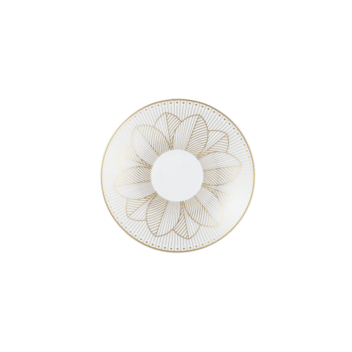 Malmaison Impériale set of 2 porcelain coffee cup and saucers gold finish
