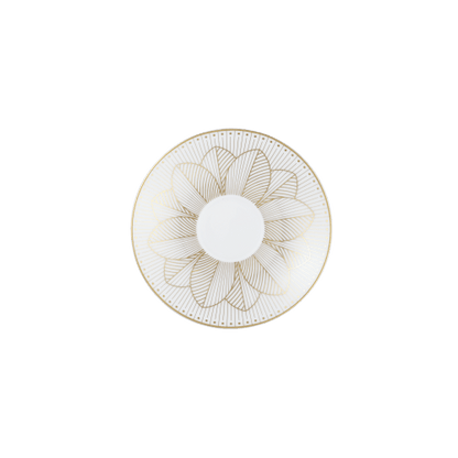 Malmaison Impériale set of 2 porcelain coffee cup and saucers gold finish