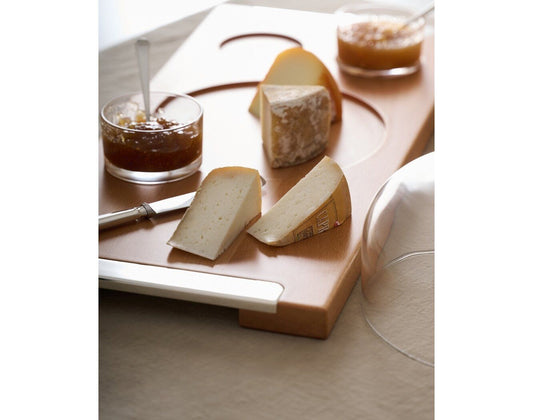 Essentia Wooden cheese set w/board dome and bowls