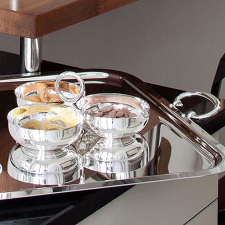 Vertigo silver-plated three part server large