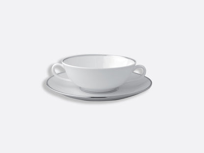 Crystall Cream Soup Cup And Saucer
