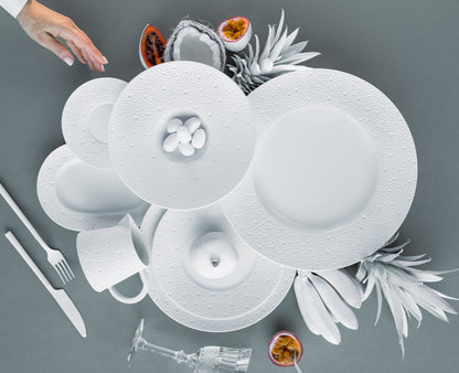 Ecume White Rectangular Cake Platter