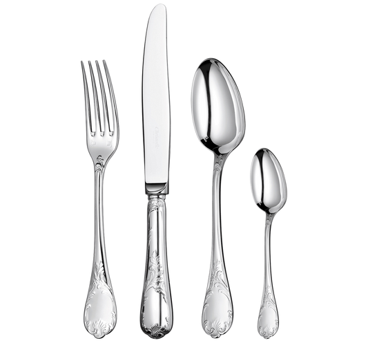 Marly 48-Piece Silver-Plated Flatware Set with Free Storage Box