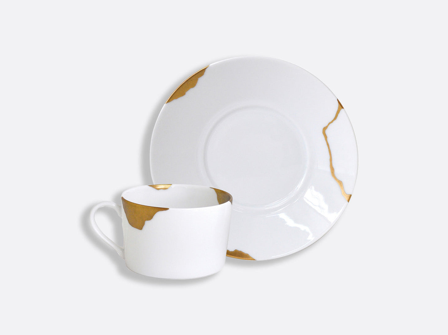 Kintsugi Box Set Of 2 Breakfast Cup & Saucers,