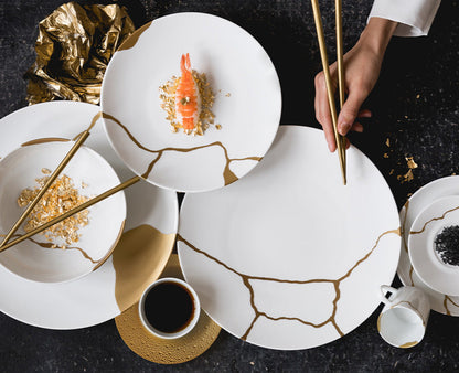Kintsugi Sarkis Coupe Dinner Plate