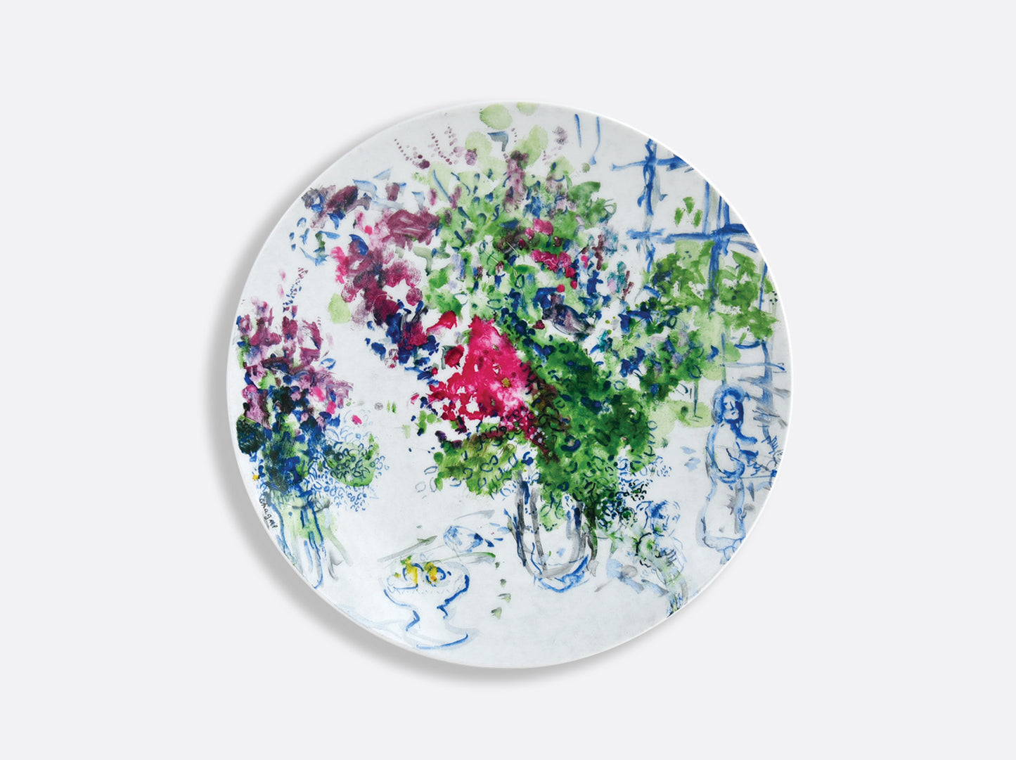Les Bouquets De Fleurs De Marc Chagall Set of 4 Dessert Plates