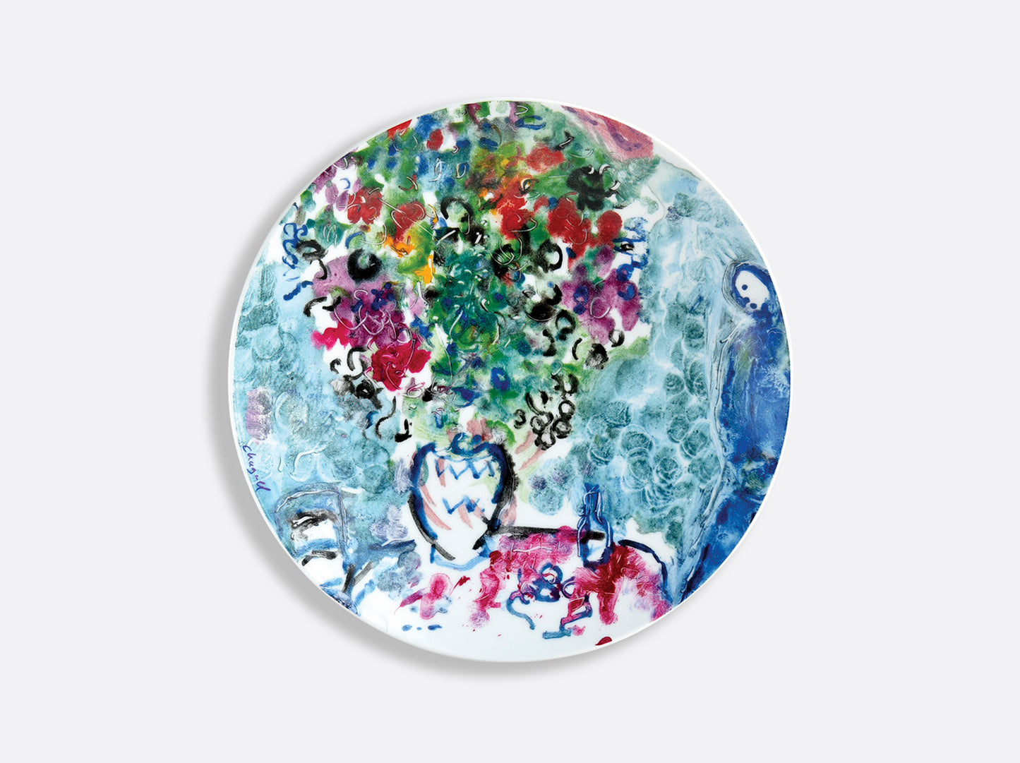 Les Bouquets De Fleurs De Marc Chagall Set of 4 Dessert Plates