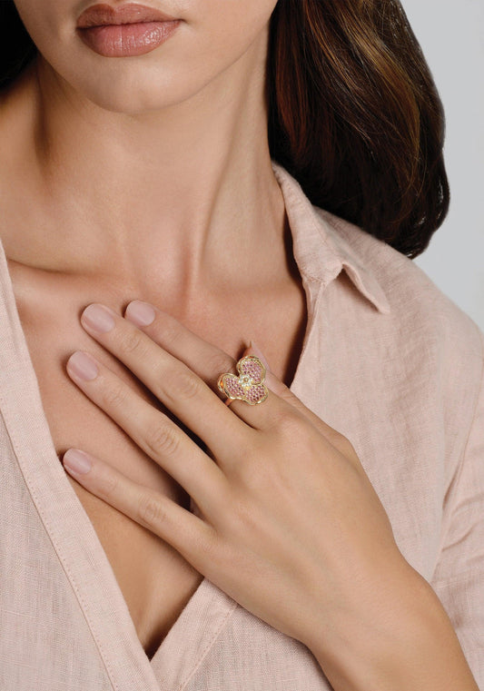 Վարդագույն խոլորձի մատանի