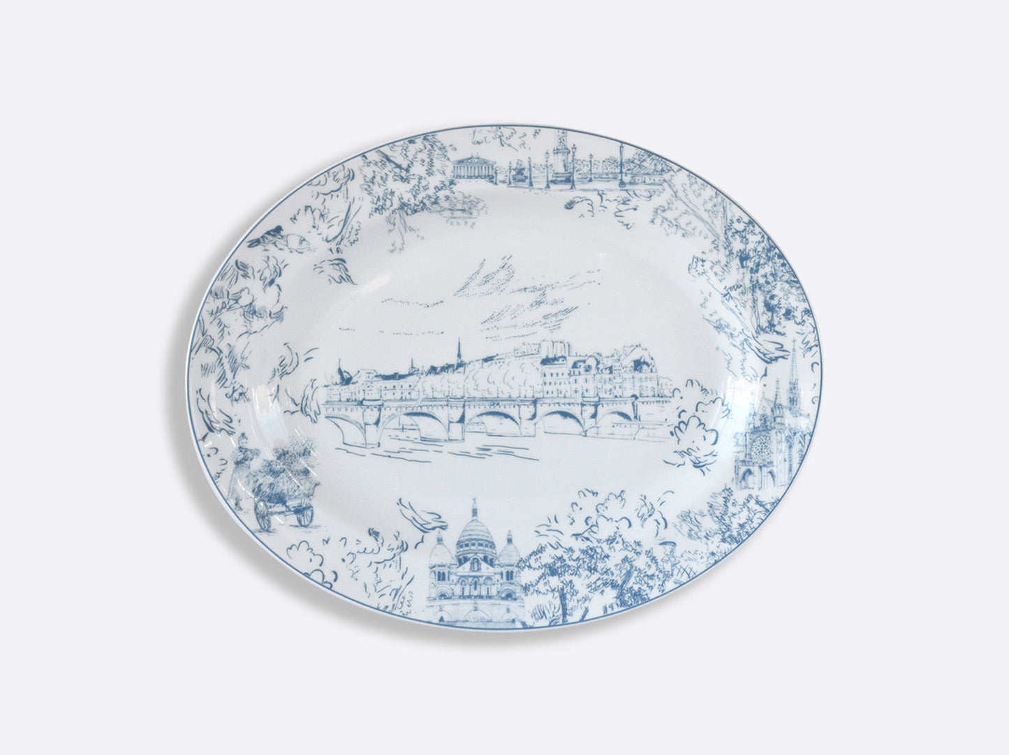 TOUT PARIS Oval platter 33CM,