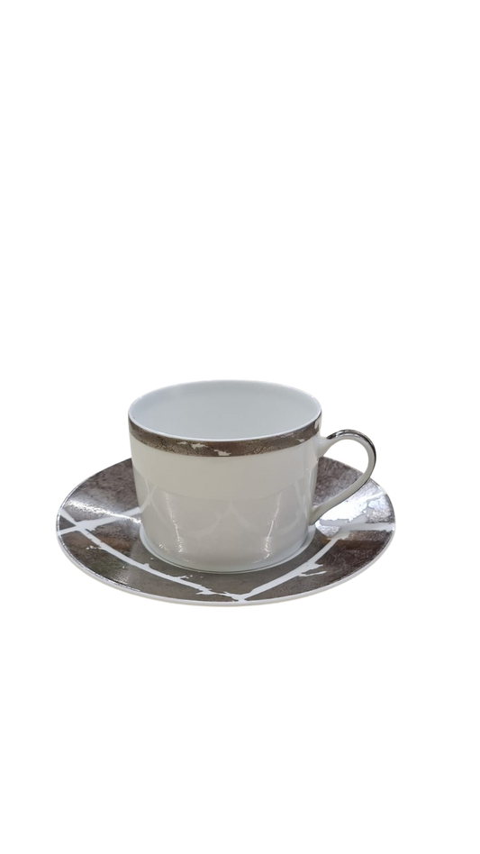 Feuille D'Argent Tea Cup And Saucer 15cl,