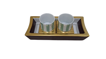 Galerie Royale Green Set Of 2 Jam Pots
