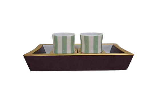 Galerie Royale Green Set Of 2 Jam Pots