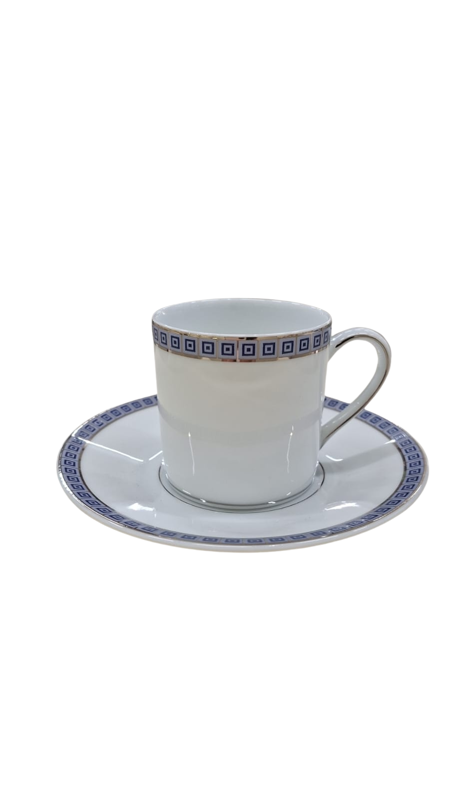 Athena  Navy Coffee Cup And Saucer
