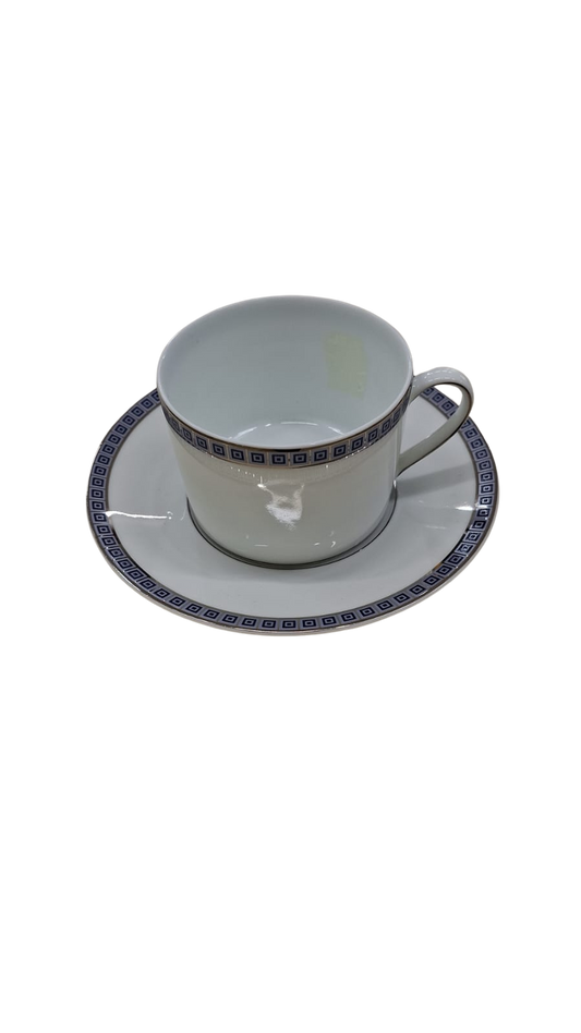Athena Navy Tea Cup and Saucer