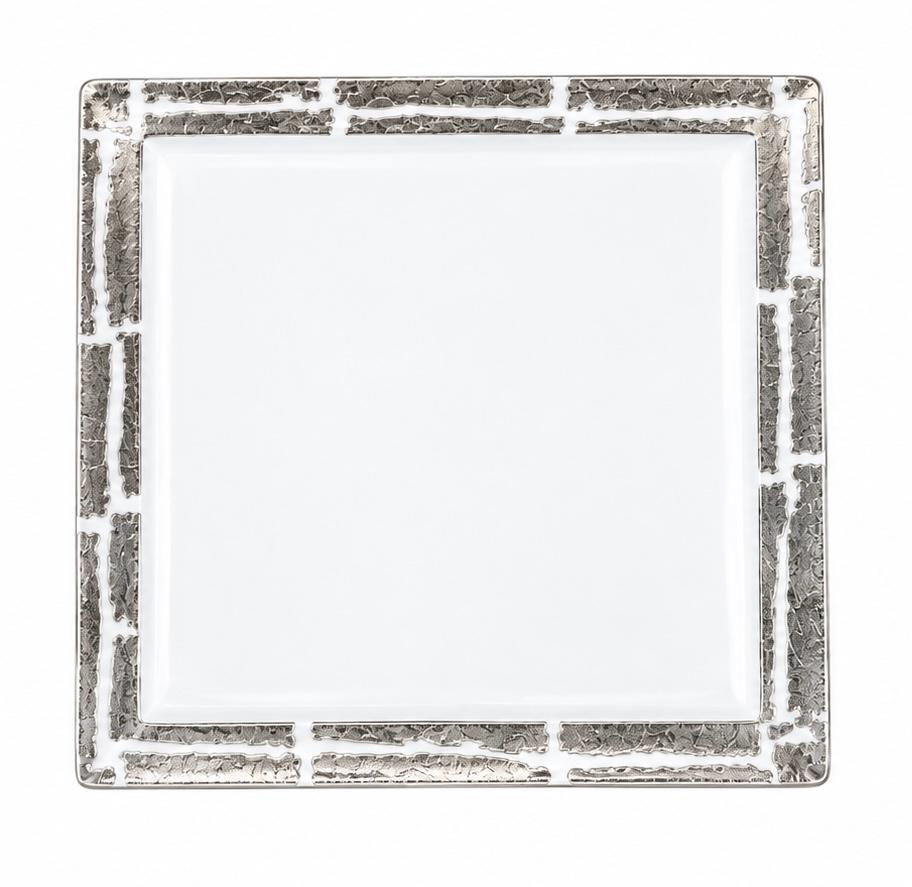 Feuille D'Argent Square Samoa Canape Plate