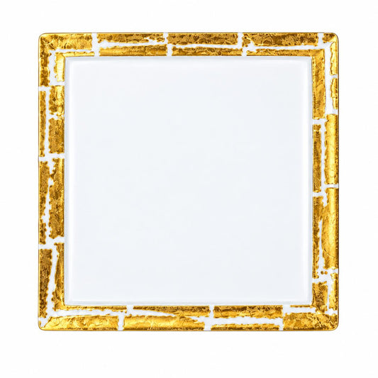 Feuille D'Or Square Tonga Plate